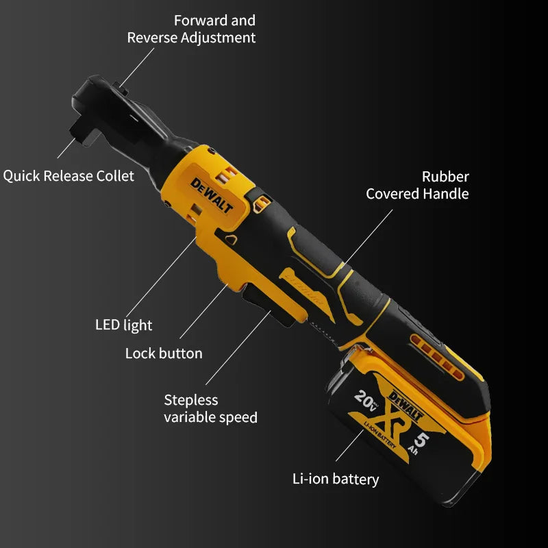 Dewalt 1/2In 3/8inch DCF512 18V 20V Max Brushless Electric Ratchet Wrench 3/8In Cordless Variable Speed Power Wrench Impact Driver For Dewalt 20V Battery