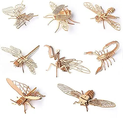 Model JV DIY 3D Wooden Puzzle Model Animal Montessori Toys for Children Crafts Dachshund Skeleton Assembly Gift Set for Kids Adults Teens