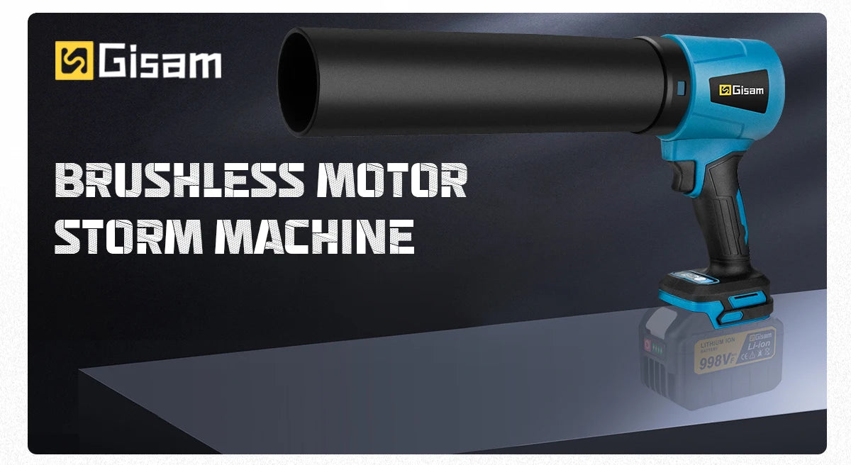 Makita Compatible 18V Gisam 300000RPM 400M/S Brushless Electric Turbo Blowers Jet Fan Handheld Leaf Blower Dust Blowing for Makita 18V Battery Pins
