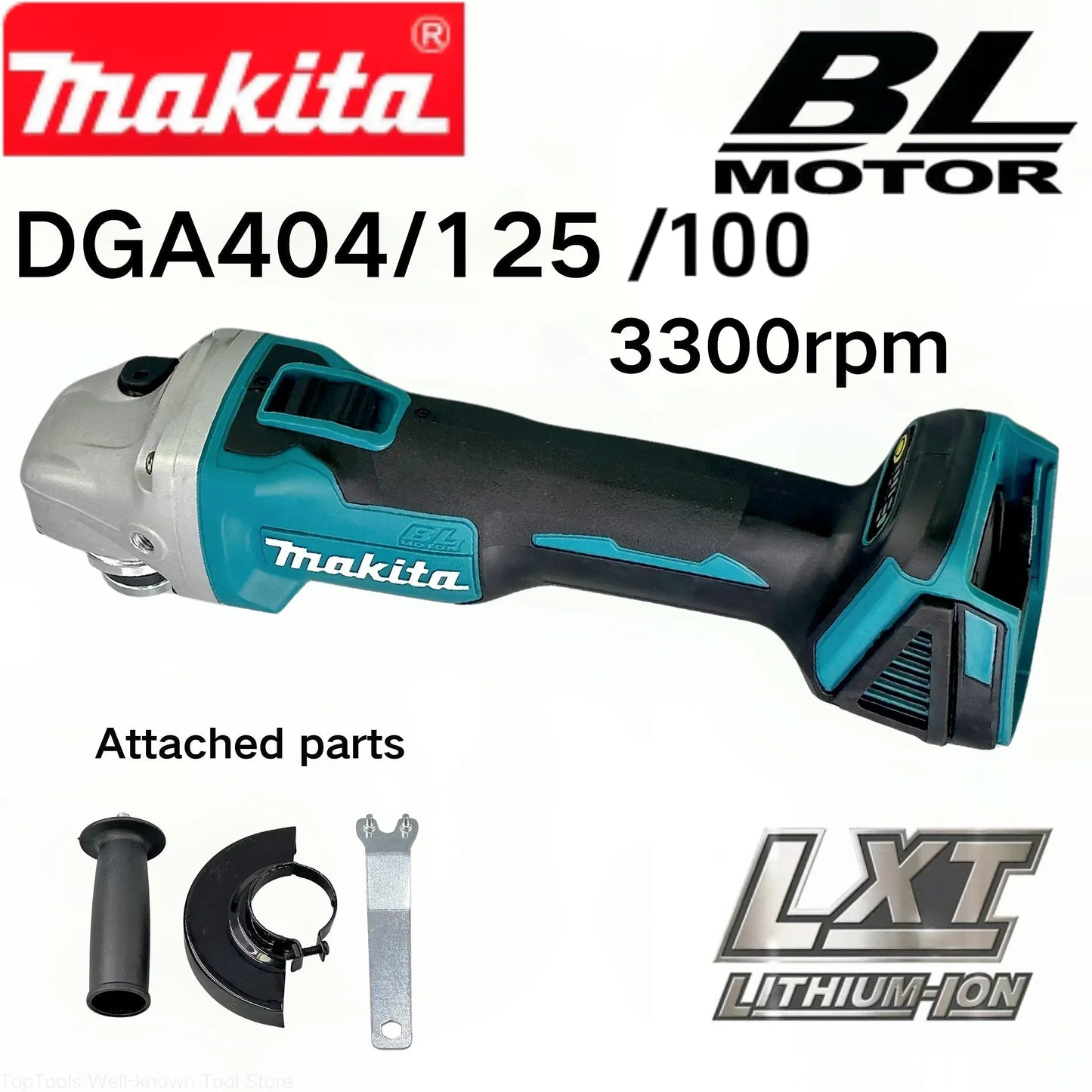 Makita Original 18V 125mm DGA404 Brushless Lithium Electric Angle Grinder with battery and charger combos Rechargeable Cutting Machine High Power Polishing Machine