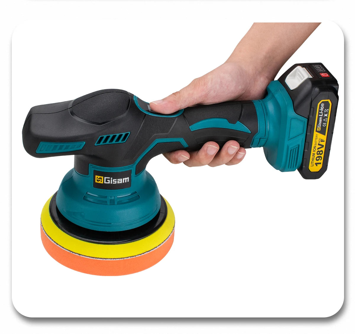Makita Compatible 18V Gisam Cordless Car Polisher 8 Gears Digital Display Electric Polisher Auto Car Polishing Waxing Machine For Makita 18V Battery