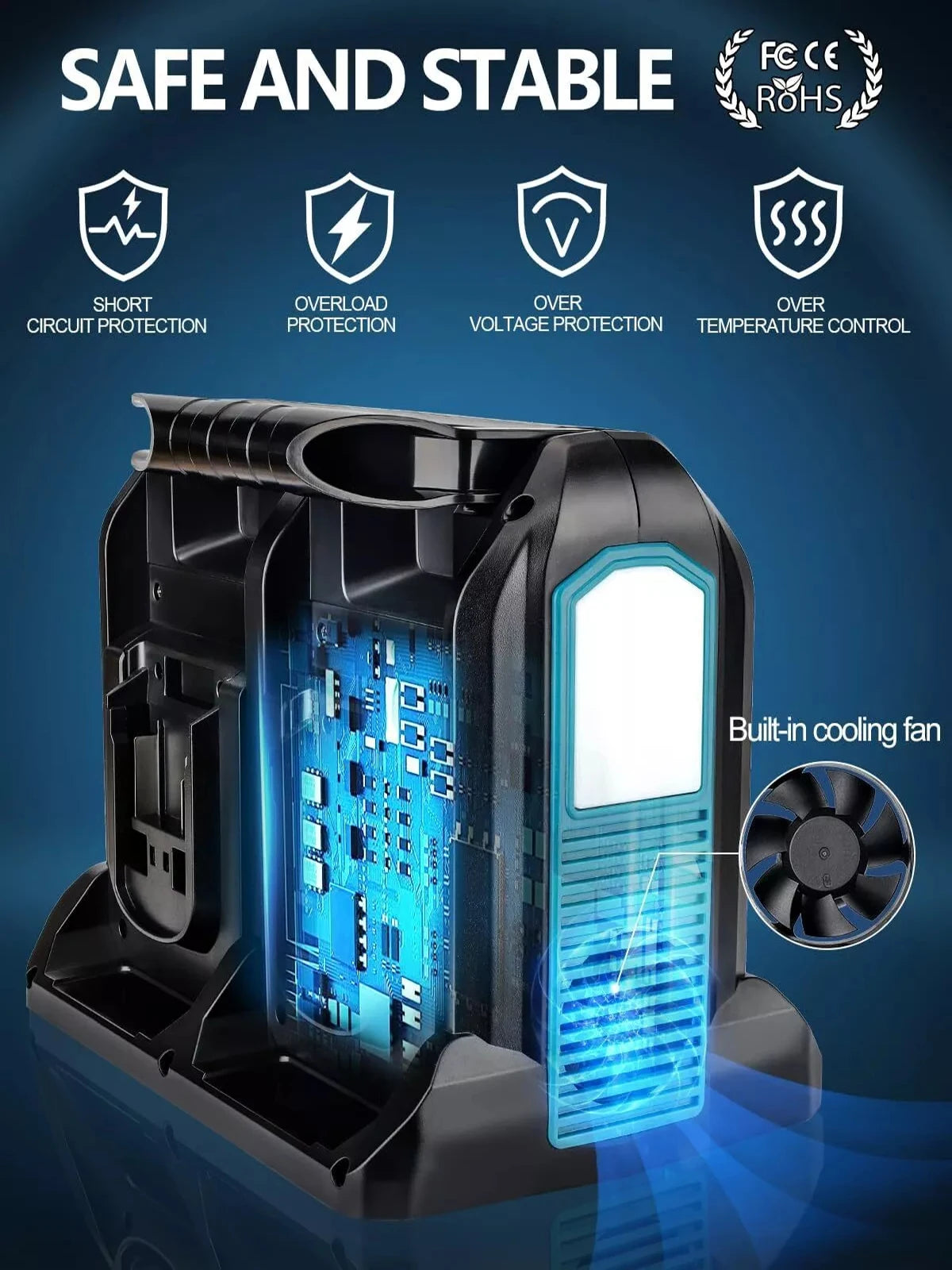 Makita Compatible 18V JV 350W Power Inverter for Makita 18V Battery DC 18V to AC 110-120V/220-230V Pure Sine Wave Battery Inverter for Camping Emergency