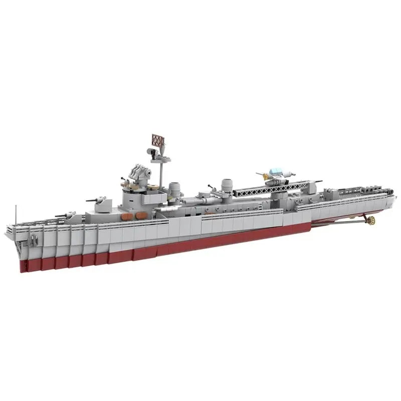 Fletcher-Class Destroyer JV NEW 1595PCS WW2 Military MOC1:200 scale Fletcher-Class Destroyer Model DIY creative ideas warship ChildToy Assembly Puzzle Gift