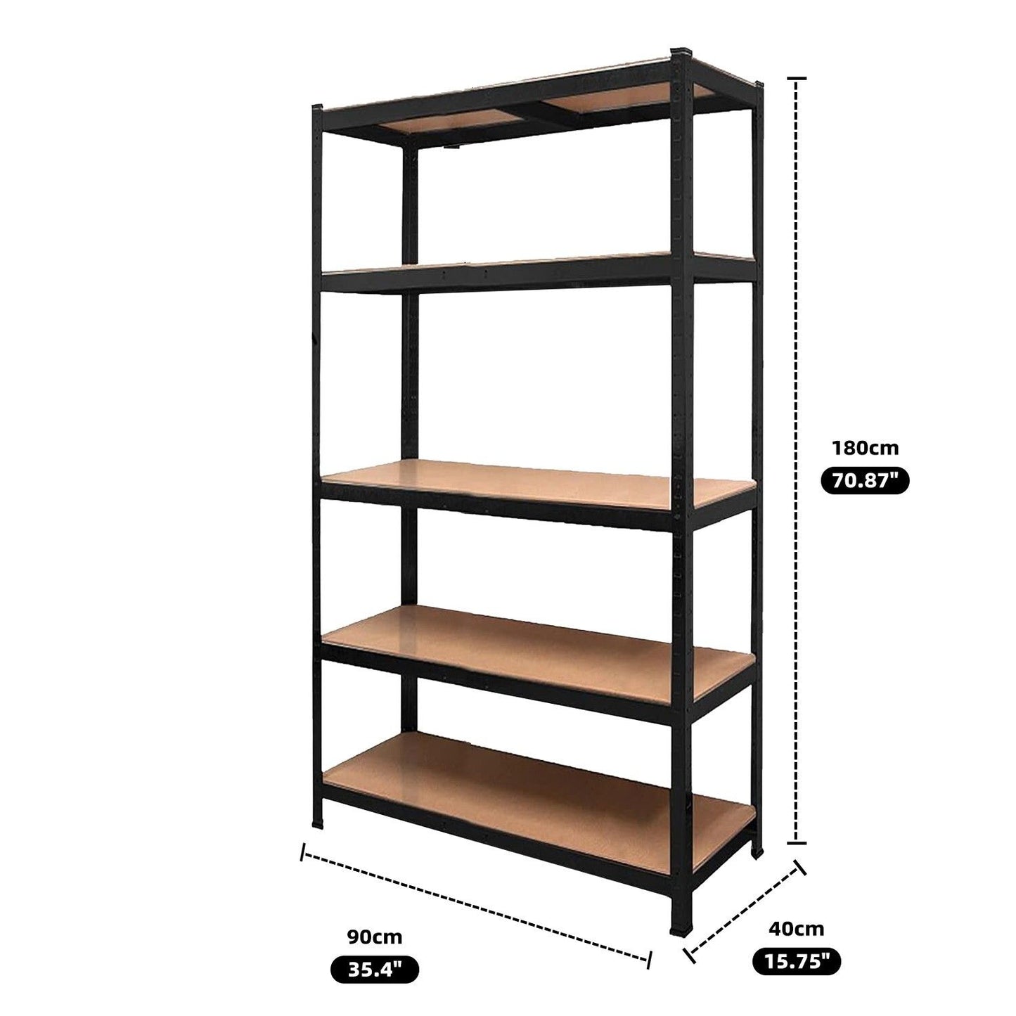 Garage Shelving- Heavy Duty Warehouse Shelving Rack Steel Garage Storage 180cm