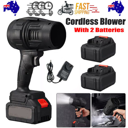 Turbo jet blower Cordless Blower Portable Handheld Electric Brushless Turbo Jet Fan w/2 Batteries