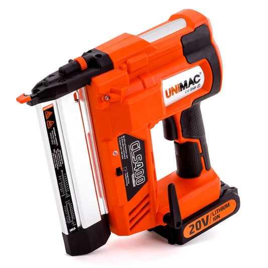 Nail Gun UNIMAC CLS400 15-50mm 16ga Brad Finishing Nail Gun, Cordless 20V Lithium Nailer