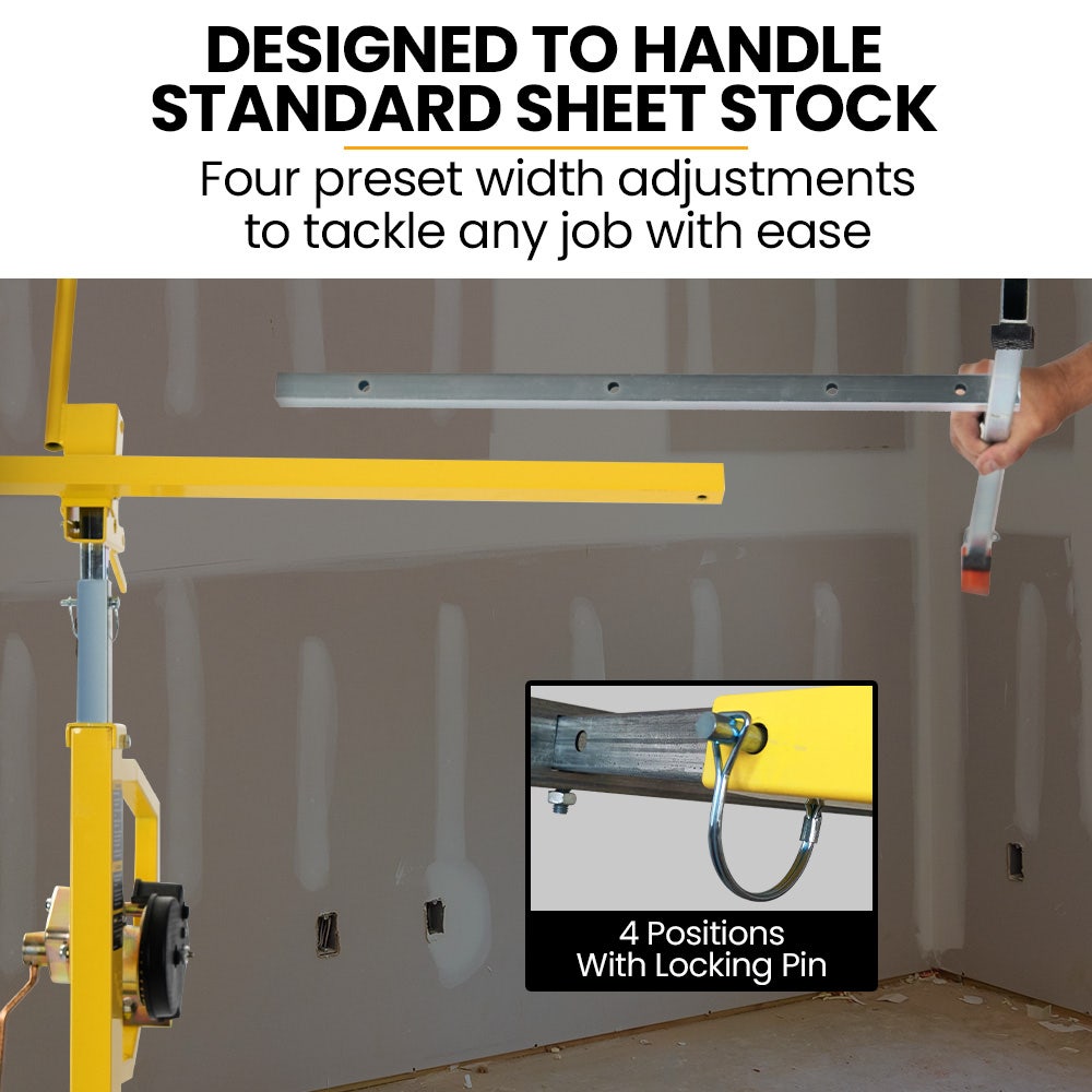 UNIMAC Drywall / Plasterboard Panel Lifter, 1200 x 3600 68kg Max, Non-marking with Locking Castors
