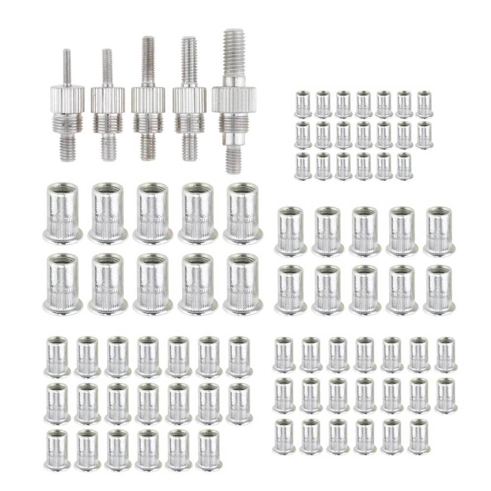 Rivet Kit 106 Pcs Threaded Nutsert Rivnut Nut Riveter Setter Rivets Box Set.