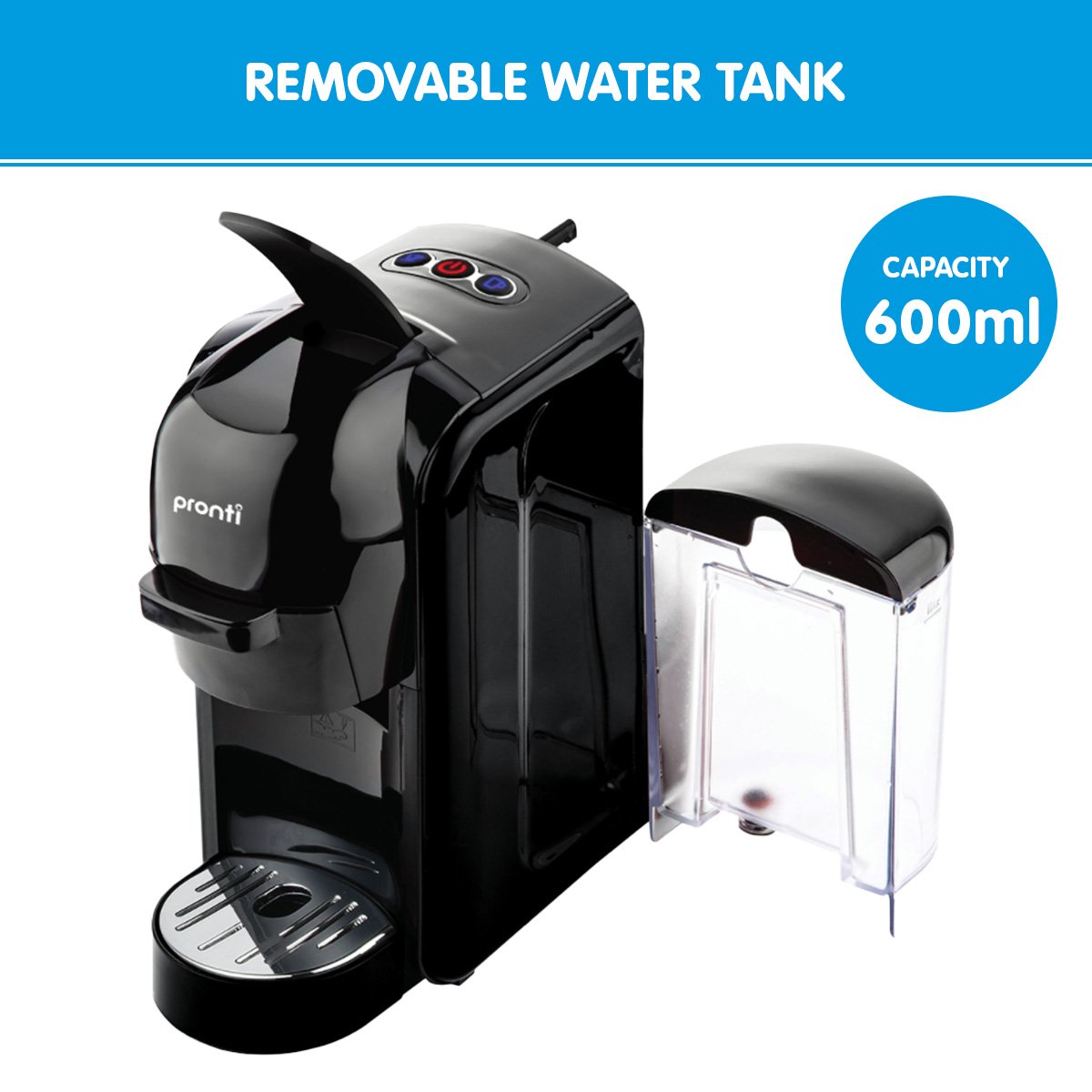 Coffee Machine Nespresso Pronti HomeMaid 3-in-1 Multi-Capsule Pods and Ground Coffee Nespresso & Caffitaly Compatible CM-511HM