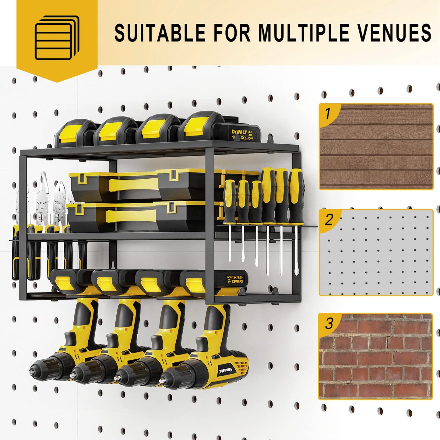 40cm Power Tool Organizer, 4 Layers Tool Storage Rack.