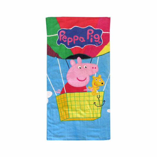 Peppa Pig Hot Air Balloon Microfiber Kids Cartoon Printed Cotton Beach Towel 70 x 135 cm