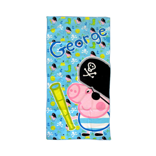 Peppa Pig George the Pirate Kids Microfiber Cartoon Printed Microfiber Beach Towel 70 x 137 cm