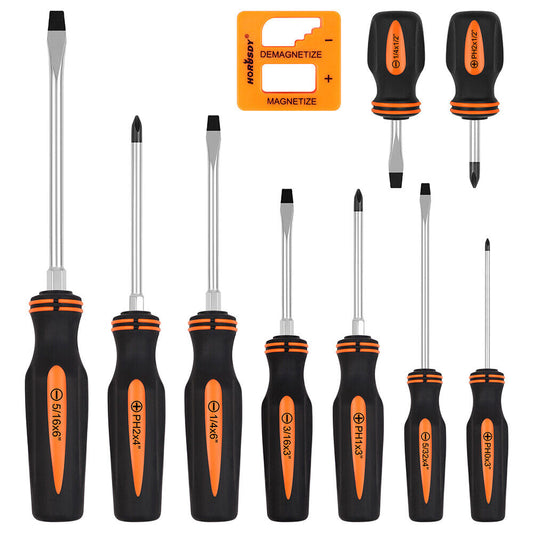 Horusdy 10Pcs Magnetic Screwdriver set with magnetizer.