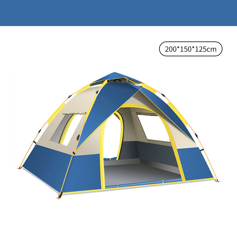 Tent Blue 2 Person Lightweight Camping Tent (200*150*125cm) | UV Protection Silver Coated, Dual Doors & Windows