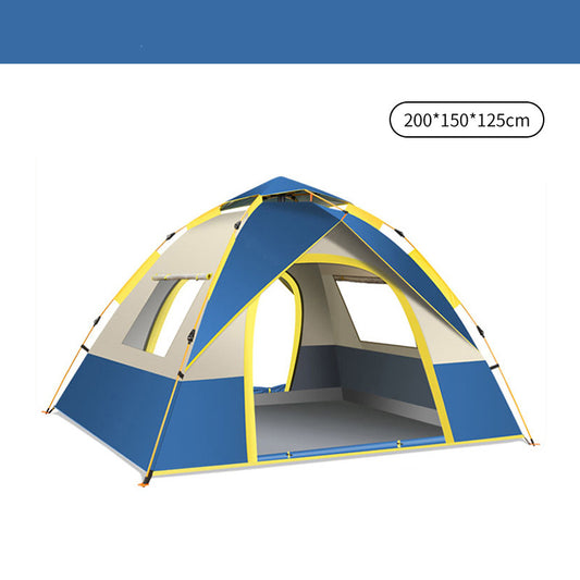 Tent Blue 2 Person Lightweight Camping Tent (200*150*125cm) | UV Protection Silver Coated, Dual Doors & Windows