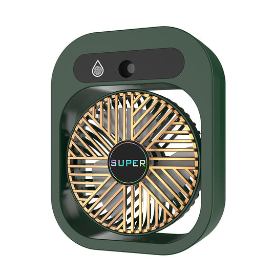 USB 2-in-1 Misting Fan & Humidifier – Portable Cooling and Humidifying Solution Green
