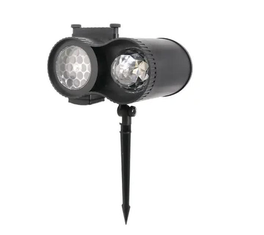 ***Free Shipping*** Ground Insert  Outdoor Waterproof Lawn Dual-Tube Projection Light - LED Halloween & Christmas Dynamic Water Ripple Animation, Replaceable 12 Slides, Stake or Stand Mountable