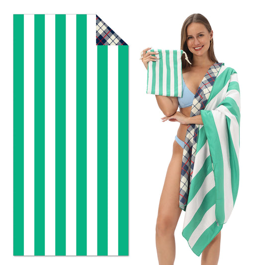 Double-Sided Printed Beach Towel - Soft Microfiber - 100x180cm