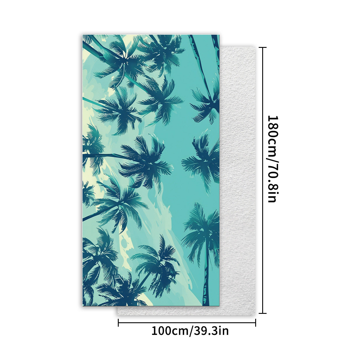 Double-Sided Printed Beach Towel - Soft Microfiber - 100x180cm