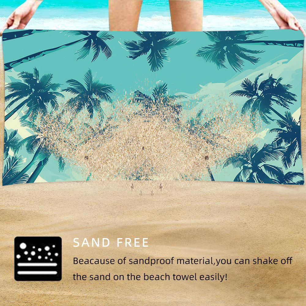Double-Sided Printed Beach Towel - Soft Microfiber - 100x180cm