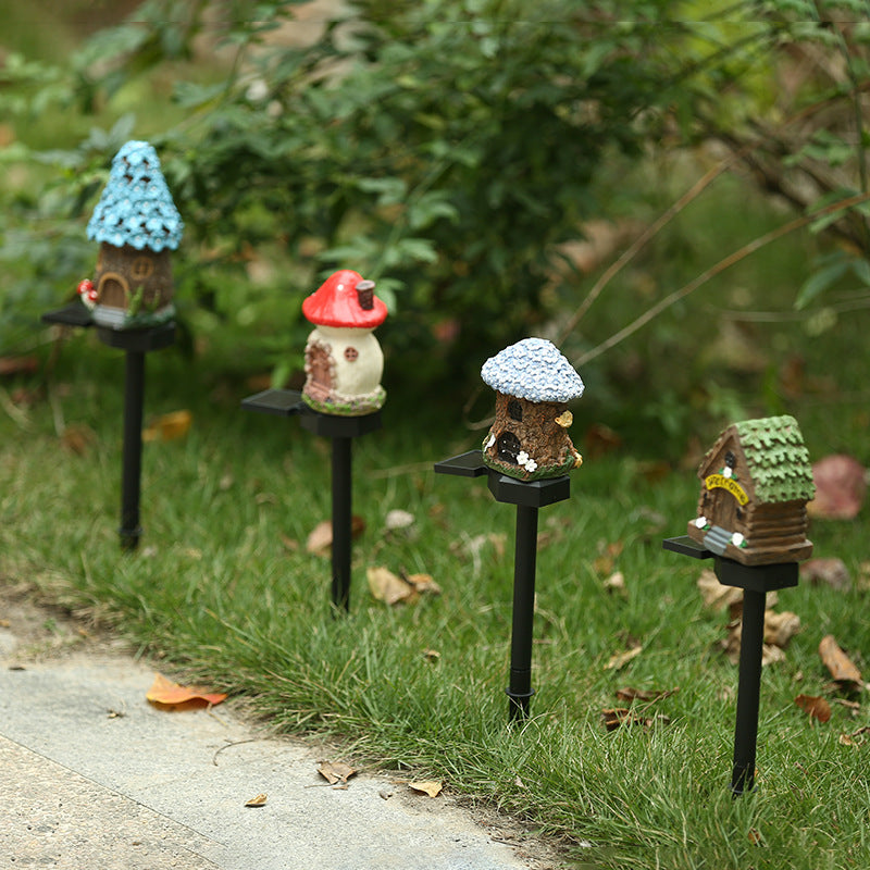 ***Free Shipping*** Style 1 Brown And Green Solar Resin Garden Stake Light - Outdoor Landscape Light for Yard and Patio Decor