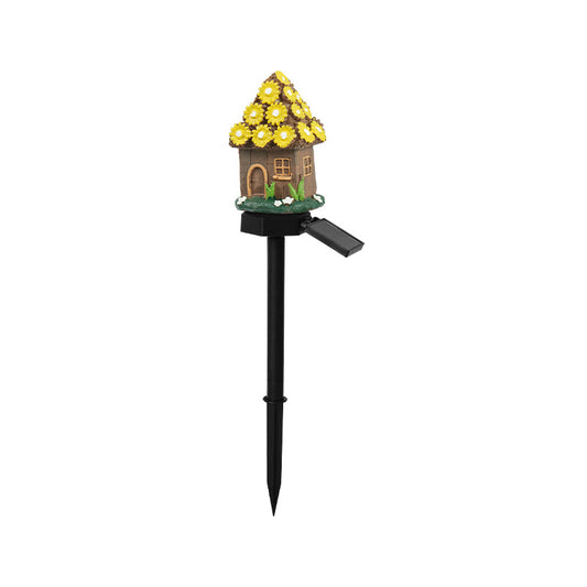 ***Free Shipping*** Style 3 Brown And Yellow Solar Resin Garden Stake Light - Outdoor Landscape Light for Yard and Patio Decor