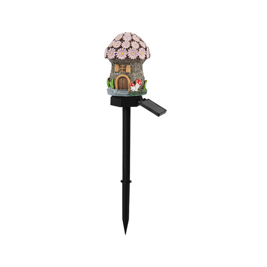 ***Free Shipping*** Style 5 Brown And Pink Solar Resin Garden Stake Light - Outdoor Landscape Light for Yard and Patio Decor