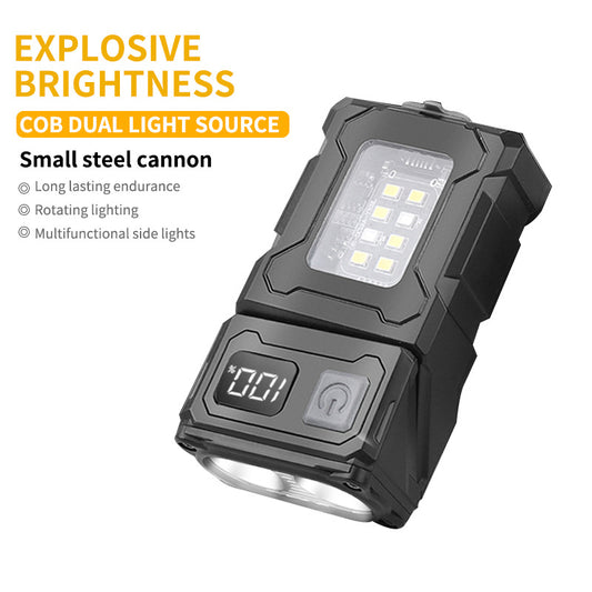 ***Free Shipping*** COB+LED Work Light with Digital Display - 180 Degree Rotatable Magnetic Emergency Flashlight with Warning Modes