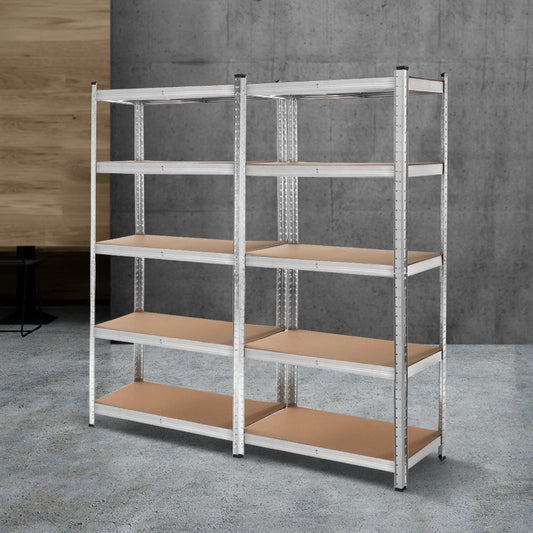 Garage Shelving - Giantz 2x1.8M x 0.9M Garage Shelving Warehouse Rack Pallet Racking storage - Silver