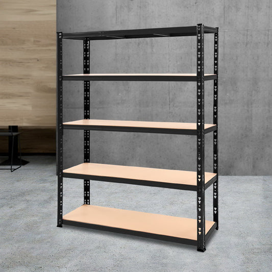 Garage Shelving - Giantz 1.8M x 1.2M Garage Shelving Warehouse Rack Pallet Racking Storage Shelve Black