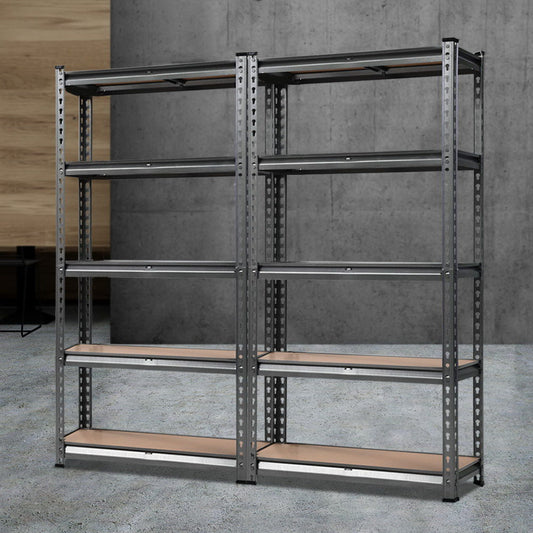 Garage shelving - Giantz 2x1.5M x 0.7M Steel Warehouse Racking Rack Shelving Storage Garage Shelves Shelf- Charcoal