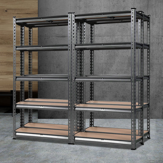 Garage Shelving - Giantz 4x1.5M x 0.7M Garage Shelving Warehouse Rack Pallet Racking Storage Charcoal