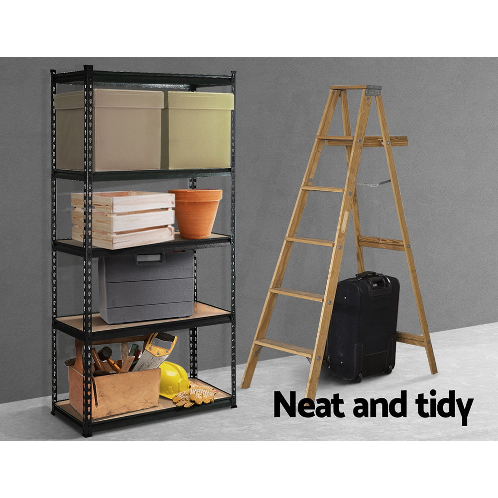 Garage Shelving - Giantz 1.8M x 0.9M Garage Shelving Warehouse Rack Pallet Racking Storage Shelve Black