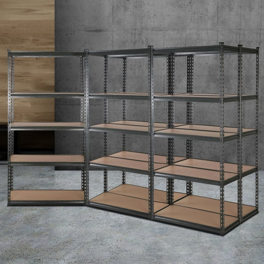 Garage shelving - Giantz 5x1.8M x 0.9M Garage Shelving Warehouse Rack Pallet Racking Storage Charcoal